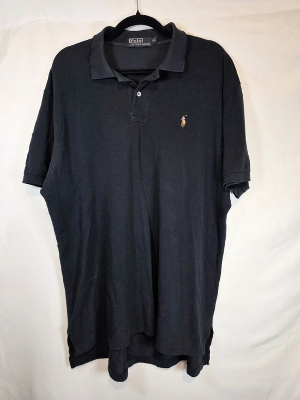 Polo by Ralph Lauren Black Cotton Polo Shirt Size XL Business Casual Golf Office